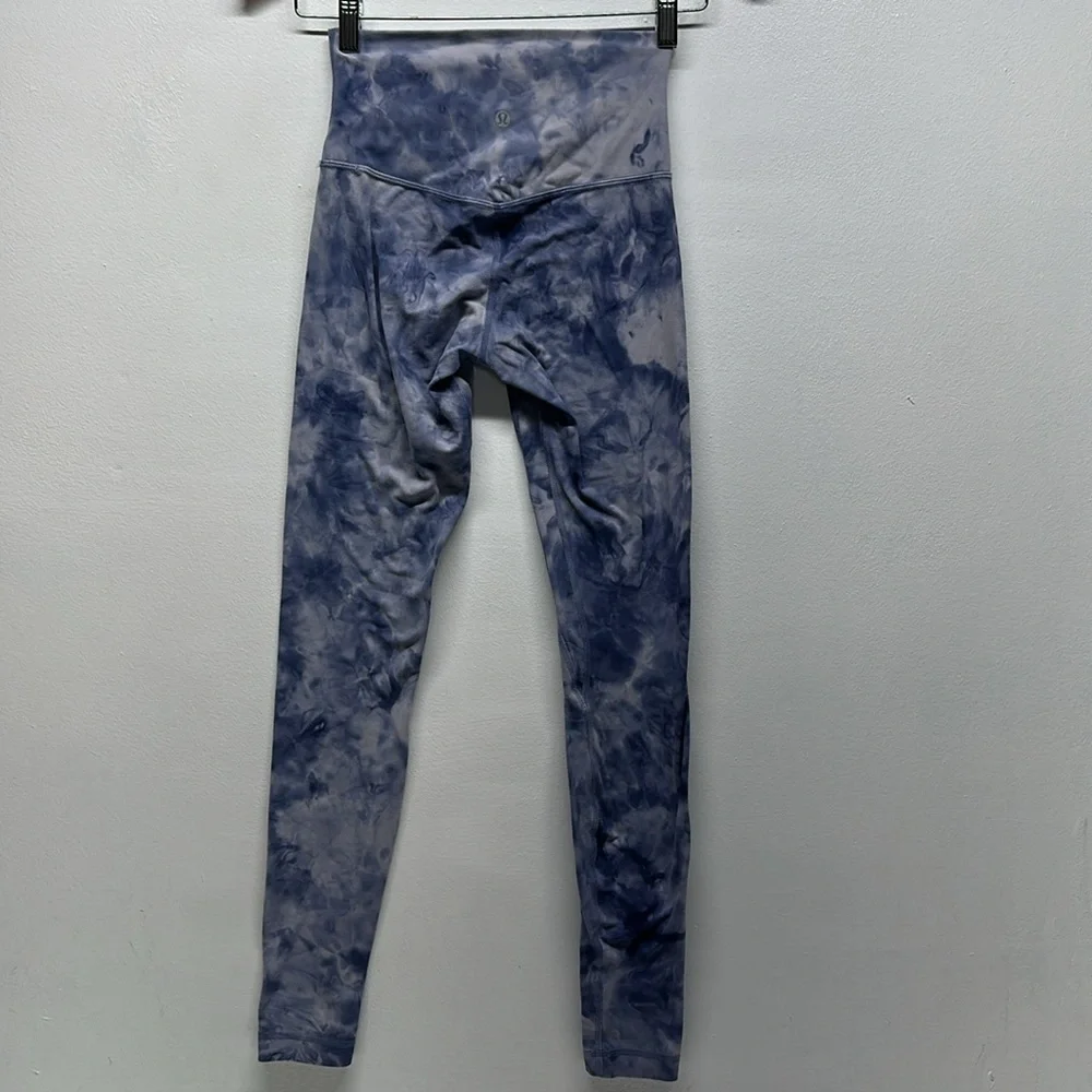 Lululemon Align High Rise Legging Nulu Active Pants Purple Diamond Tie Dye 28” 4 - Picture 7 of 9